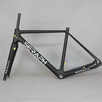 China Cyclocross Bike Frame 700C Carbon Electric Bike Frameset,Through Axle 142mm QR 135mm Carbon Cyclocross Frame Disc GR029 for sale