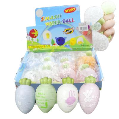 China Children's Toys Huayi Mesh Squishy Ball Bead Stress Squeeze Bead TPR Ball Exhale Toys for Kids Sprinkle Squishy Ball for sale