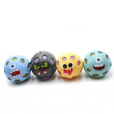 China Squeezable TPR Monster Mesh Squeeze Ball Funny Glitter Fill Anti Stress Ball Toy For Kids for sale