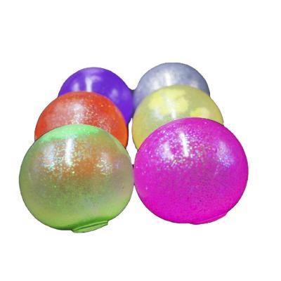 China Squeezable Soft TPR Relaxation Ball Glitter Filled Water Splat Ball For Kids for sale