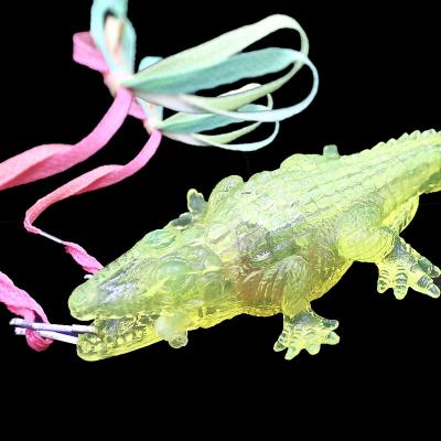 China Eco - Friendly Electric TPR Crocodile Light Up LED Jelly Sea Animals Necklaces Lanyards for sale