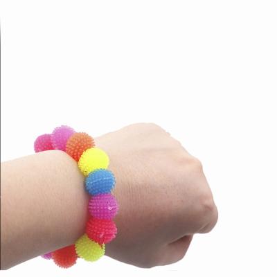 China Huayi TPR Huayi TPR Eco-Friendly Relaxation Wristband Sensory Bracelet Toy For Child Gift Multi Color Stretch Toy Promotion Toy for sale