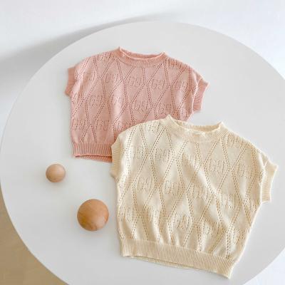 China 2021 Europe wholesale new light babies knitted baby 0-3 years soft soft slouchy sweater knitted tops for babies for sale