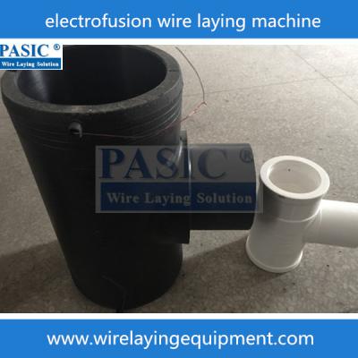 China PASIC CNC electrofusion fittings tee pe wire laying machine for fittings electrofusion tee for sale