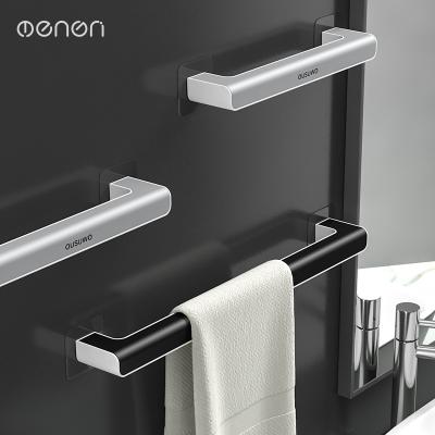 China Modern Grey bathroom hotel kitchen non perforated wall hanging multifunctional towel rack for sale