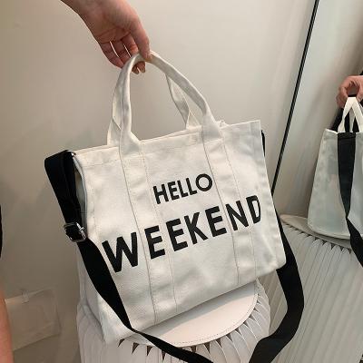 China High Quality Eco-friendly 12'' Functional Good Thickness Lady Canvas Bag Shopping Tote Bag Cotton Bags with Print Logo for sale