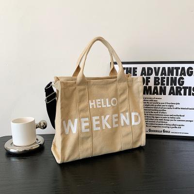 China High Quality White Large 12'' Handle Good Stitching Functional Canvas Bag Shopping Tote Bag Cotton Bags with Print Logo for sale