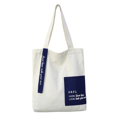 China High Quality Wholesale White 14'' Eco-Friendly Good Thickness Cotton Bags Large Shopping Bag Canvas Tote Bags with Custom Printed Logo for sale