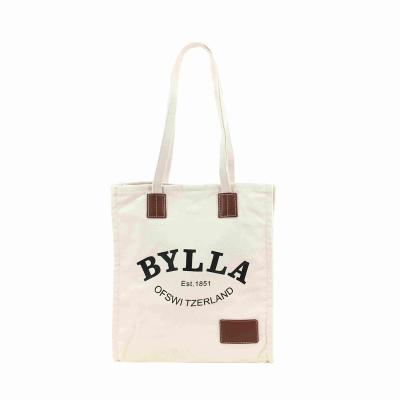 China High Quality 10'' Hot Sale Large White Eco-friendly Good Thickness Cotton Bag Canvas Bags Tote Shopping Bag for Lady for sale