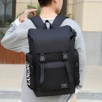 China Waterproof Male Good Quality Black Grey 14'' Handle Custom Large Zipper Backpack Men Laptop Bag Backpack for Work for sale