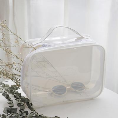 China High Quality transparent toiletry bag zipper makeup bag PVC clear carry on bag for sale