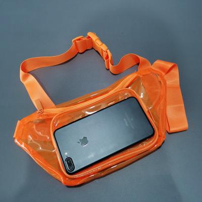 China High Quality Waterproof orange small bag transparent bag  clear PVC bag for travel for sale