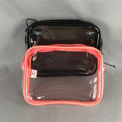 China High Quality hot sale transparent makeup bag pink pvc bag toiletry pvc bag for sale