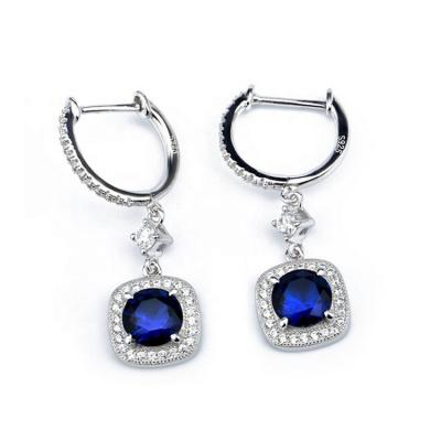 China FASHIONABLE Women 925 Sterling Silver Earrings, Platinum Plated Plain Plain Drop Single Clip On Earring for sale