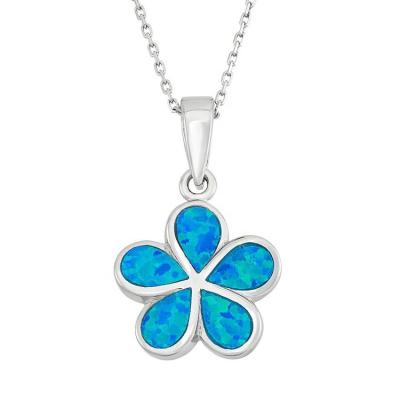 China CLASSIC Attractive Flower Opal Jewelry Pendant Necklace from Hawaiian Plumeria for sale