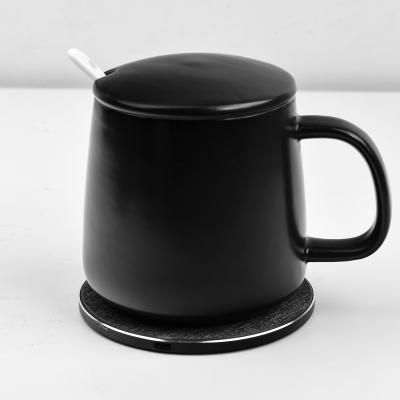 China CREATIVE New Products Straining Electric Wireless Charger 15W USB Ceramic Heating Mug for sale