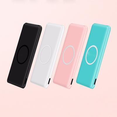 China Ultra Slim Super Thin Fast Charging Power Bank Wireless Power Bank 2020 For iPhone X Samsung Note for sale