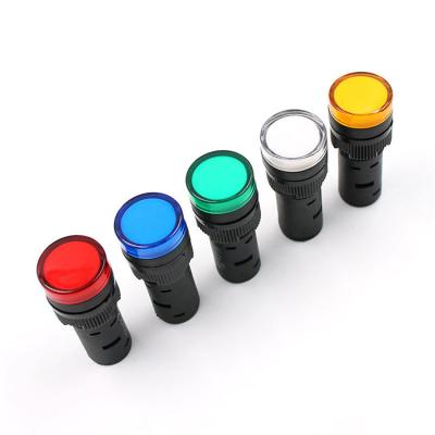 China Construction of 22mm AC/DC 24V LED signal lamp plastic plastic colored warning light with screw terminal for sale