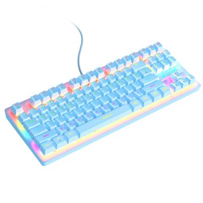 China Punk Keyboard 87 Keys K2 Multimedia Mechanical Gaming Key Competitive Desktop Notebook Gaming Keyboard for sale