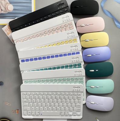 China Ultra thin magic mobile phone keyboard wireless keyboard and mouse set candy color without driver keyboard and mouse set for sale