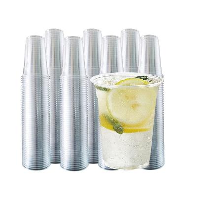 China Factory Eco Friendly PET Lemonade Disposable Plastic Transparent Juice Soda Cups For Cold Drink for sale