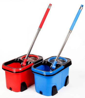 China Sustainable Eco - Friendly Floor Cleaning Microfiber Spray Less Wringer Bucket Rotor Mop Cost for sale