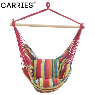 China Modern Luxury Canvas Hammock Chair Indoor Outdoor Use Furniture 1-2 Person Hanging Portable Outdoor Hammock Chair for sale