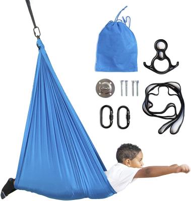 China Modern Hot Sale Patio Swings Sensory Equipment 210T Nylon Outdoor Furniture Sensory Swing For Autism 200 Pounds Opp Bag for sale