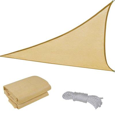 China Garden Shading Fabric 185GSM Pergolas Pergolas Top Cover Triangle Sand Sun Shade Permeable Sail for sale