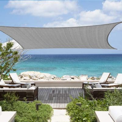 China Sun Shade 185 gsm Gray Rectangle Polyester Canopy Sail Sun Shade for sale