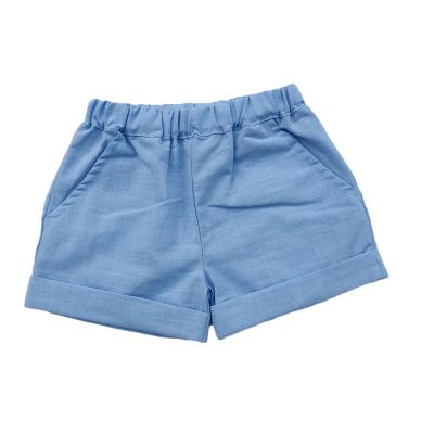 China Empty Line Summer Cotton Soft Shorts Wholesales Viable Baby Boy Boy Elastic Waist Pocket Elastic Pleat Shorts for sale