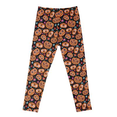 China Anti-Wrinkle Halloween Girls Use Thin Casual Gaiters Printing Trousers Sports Pants for sale