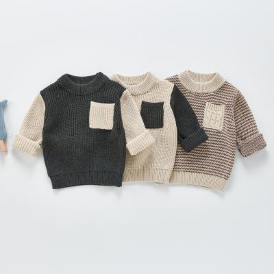 China Anti-wrinkle autumn babies and boys knitted sweaters new style warm infant baby long sleeve sweater tops for sale