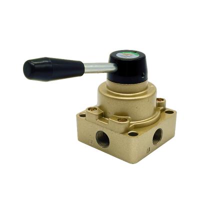 China Factory QPC HT Series Hand-Pull Solenoid Valve Left Hand Pneumatic Solenoid Valve Five Three Position Pneumatic 3/5 for sale