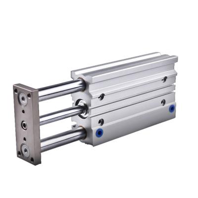 China Building Material Shops MGP Series Thin Type New Air Cylinder With Three Guide Rod Pneumatic Cylinder Tri Rod Pneumatic Air Cylinder Small for sale