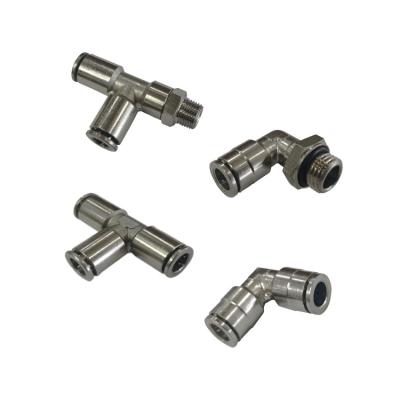 China Material of Construction Shops Pneumatic Tube Parts Pneumatic Connector Fittings Steel Pneumatic Fittings for sale