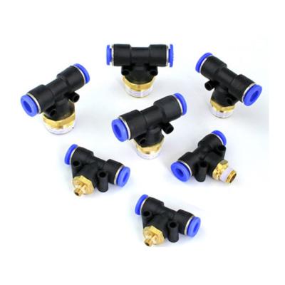 China Material of Construction Shops Pneumatic Fittings 8mm Pneumatic Quick Connector Component Pneumatic Fittings for sale