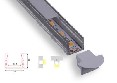 China 16mm geführtes Aluminiumprofil C012 anodisierte verdrängt für Ecke geführte Beleuchtung zu verkaufen