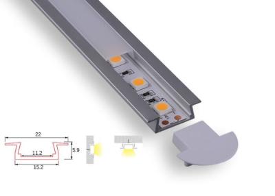 China Bereiftes Abdeckung geführtes Aluminiumprofil 2 Meter-Länge Ip65 vertieft angebracht zu verkaufen