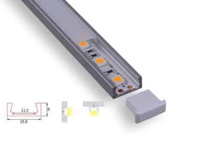 China Customized White Led Strip Aluminium Profile , 3m Led Strip Channel With Diffuser for sale