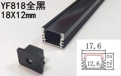 China Dreieck 20mm AL 6063 schwarzes Diffusor-Aluminium-Profil zu verkaufen