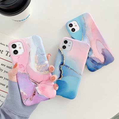 China Soft case tpu carcasas de telefonos marble IMD soft phone for iphone 12 case cover for sale