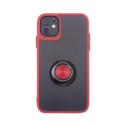 China Shockproof Original Contact Ring Holder Color Frame Magnetic Adsorption Phone Case For Iphone 11 for sale