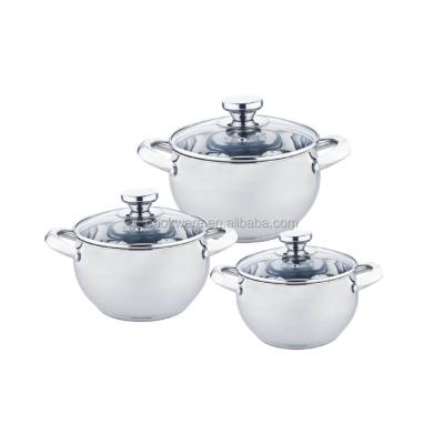 China Sustainable High Quality Stainless Steel Cookware Set Apple Shape Casserole for sale