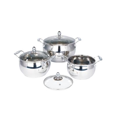 China Rolled Edge Apple Shape Cookware Set (Jl-0601) Sustainable New Products Cooking Pot Set for sale