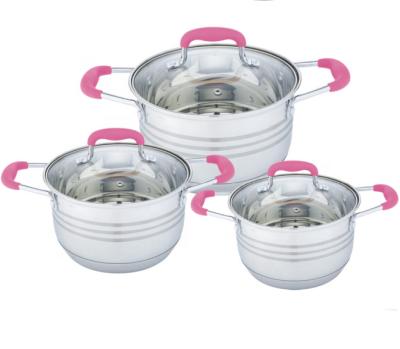 China Sustainable Premium Custom Professional Cookware 201 / 304 Sets Stainless Steel Casserole for sale