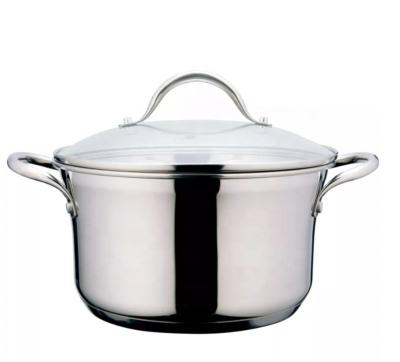 China Good Quality Household Metal Kitchen Stainless Steel Hot Pot Stable Frozen Soup Wok Pots for sale