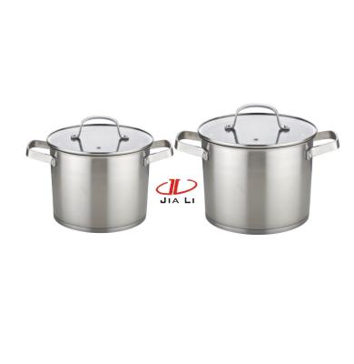 China Large Sustainable Kitchen Cookware Set Stainless Steel 201 / 304 Cooking Pot for sale