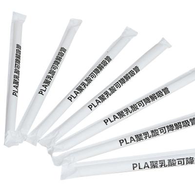 China High Quality And Convenient Disposable Different Material PLA Milk Tea Drinks Packaging Straws Healthy And Environmentally Friendly for sale