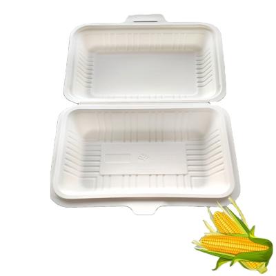 China CLASSIC 100% Biodegradable / Compostable Plastic Food Container With Connected Cover for sale